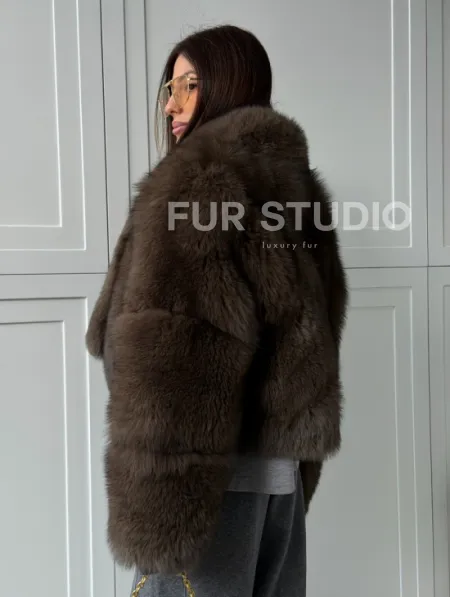 Кроп-шуба из меха песца - фото 12