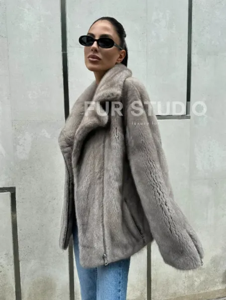 Шуба - косуха из меха норки - фото 6