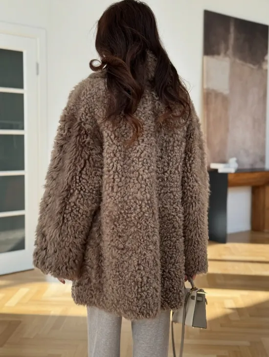 Двусторонняя шуба - дублёнка из меха испанского тиградо - фото 6