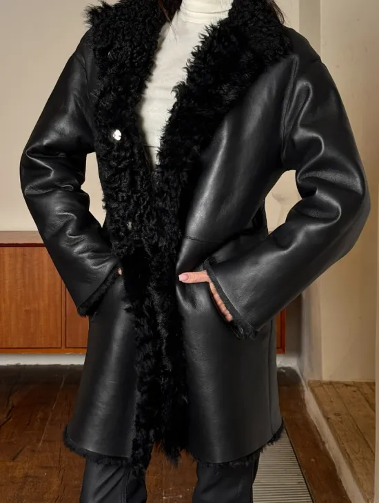 Двухсторонняя шуба - дублёнка из тиградо - фото 2