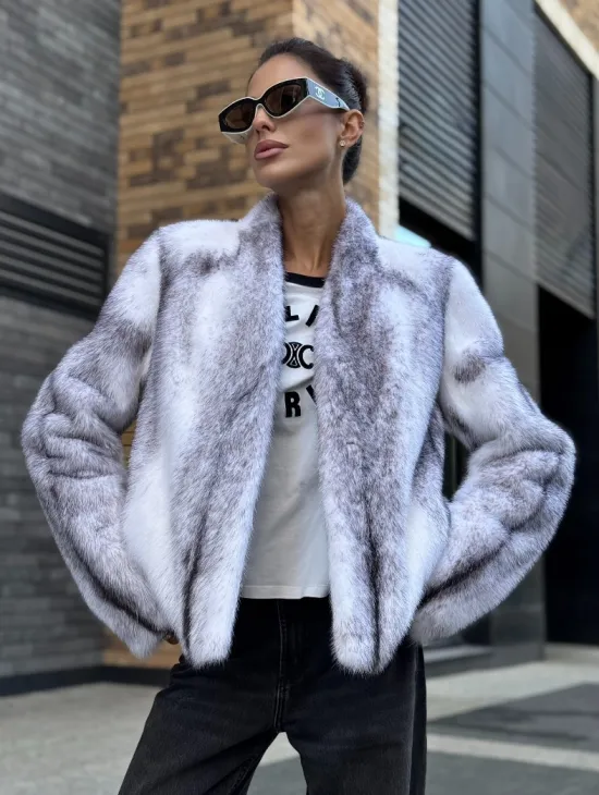 Меховая куртка из норковой крестовки - фото 0