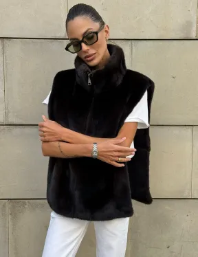 Норковая манишка женская - фото 5