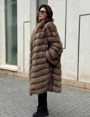 Шуба из натуральной куницы - фото 7