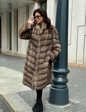 Шуба из натуральной куницы - фото 10