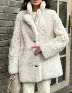 Женская дубленка - мех тиградо - фото 2