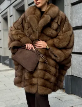 Шуба из куницы оверсайз - фото 2