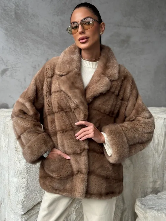 Норковая автоледи - цвет пастель - фото 0