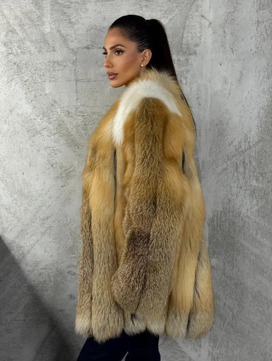 Шуба из меха лисы Gold - фото 4