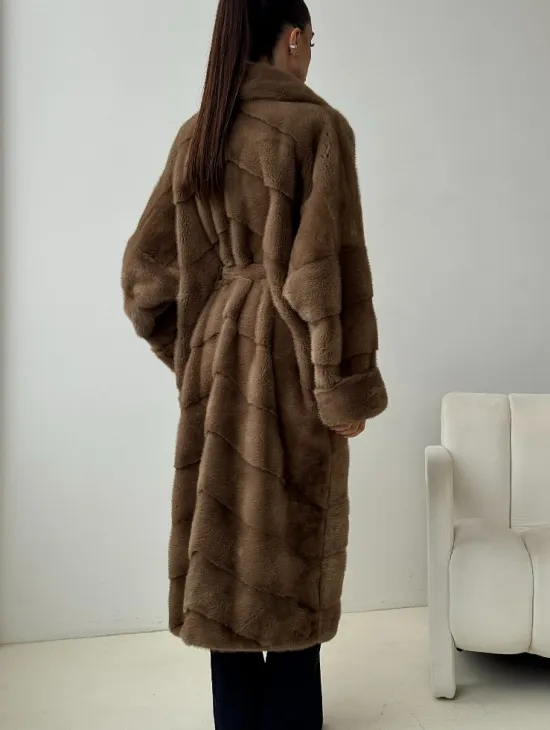 Норковая шуба - кимоно - фото 2