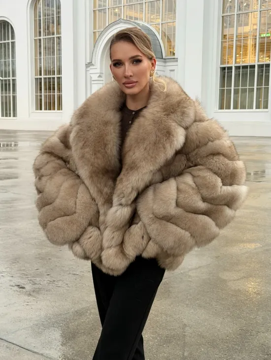 Шуба из песца под куницу - фото 15