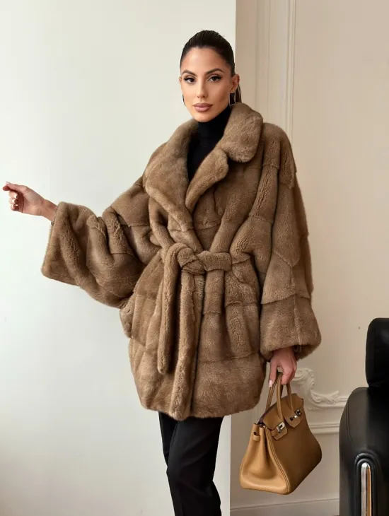 Норка пастель английский воротник летучая мышь - фото 11