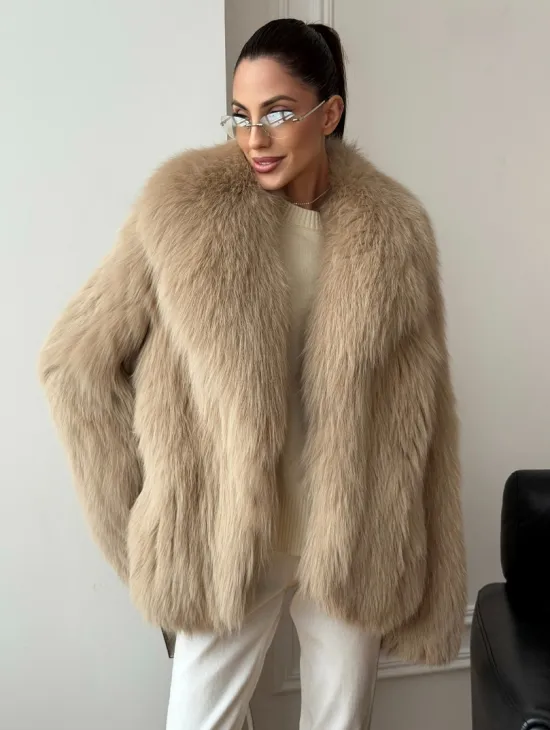 Шуба из лисы в росшив - фото 4