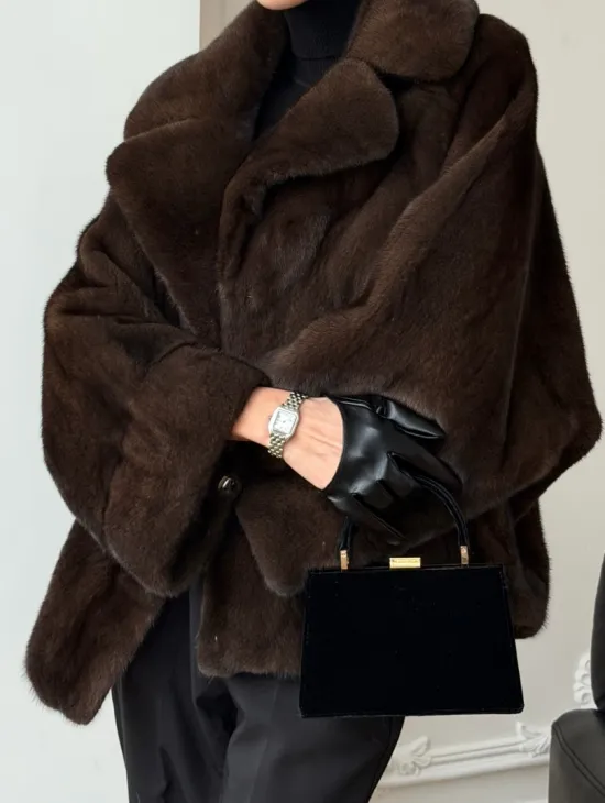 Короткая шуба из натурального меха норки - фото 3