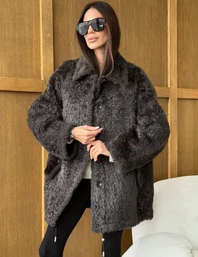 Шуба из овчины - натуральная - фото 4