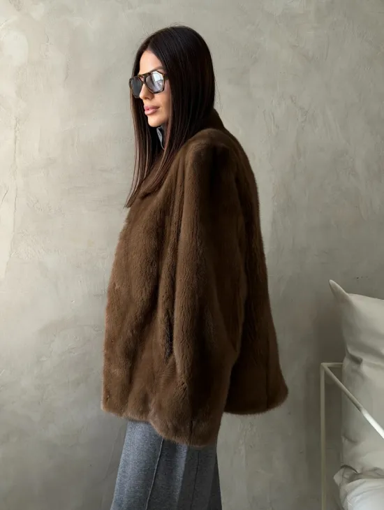 Шуба женская из меха норки - фото 10