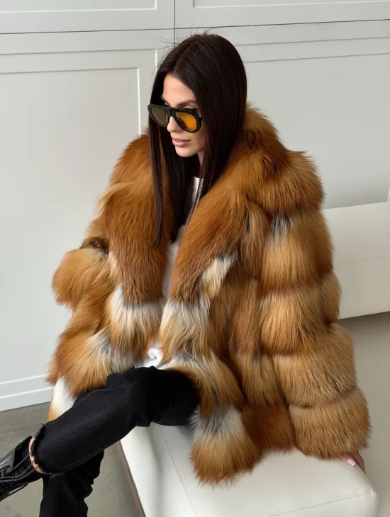 Шуба из натурального меха - лиса огнёвка - фото 11