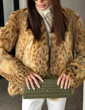 Меховой жакет - шуба из оцелота - фото 2