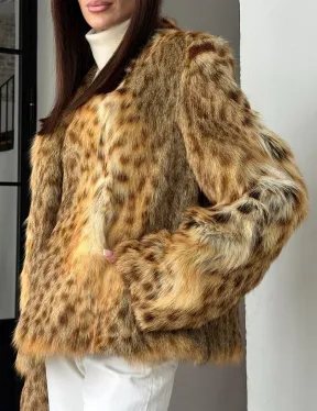 Меховой жакет - шуба из оцелота - фото 4