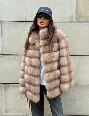 Шуба из меха куницы - фото 7