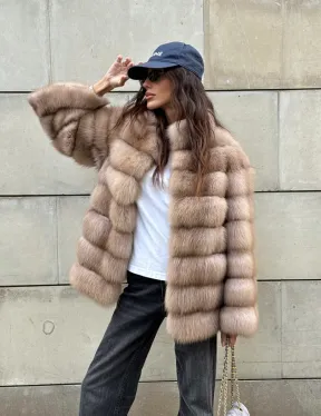 Шуба из меха куницы - фото 13