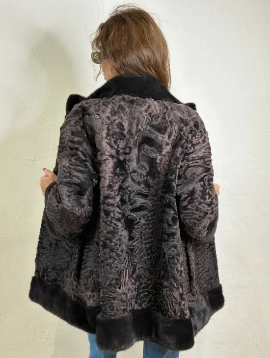 Каракульча стойка воротник отделка норка - фото 2