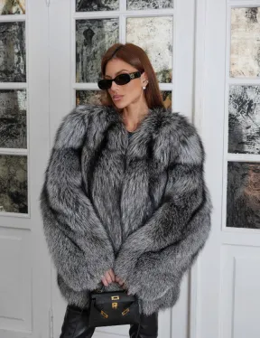 Шуба из чернобурой лисы - фото 1